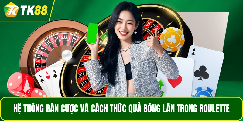 Hệ thống bàn cược và cách thức quả bóng lăn trong Roulette